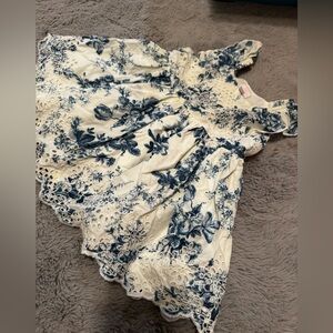 18-24 Gap LoveShackFancy Blue Floral Dress